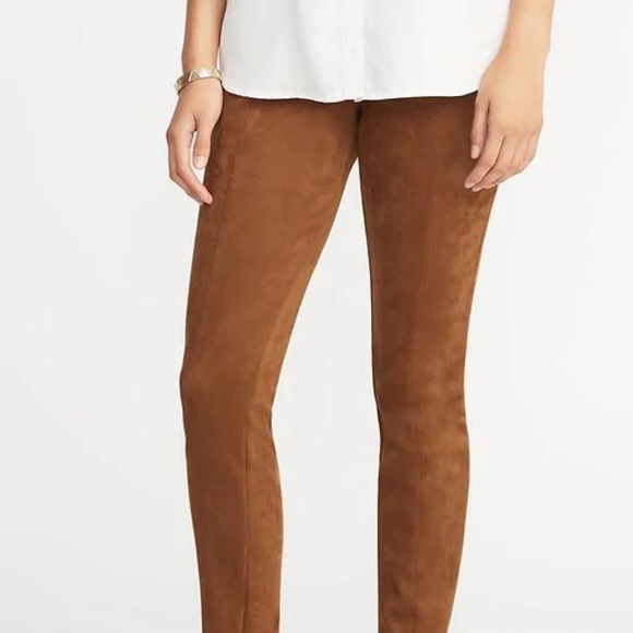 Old Navy Pants - High-Rise Stevie Faux-Suede Ponte-Knit Pants New